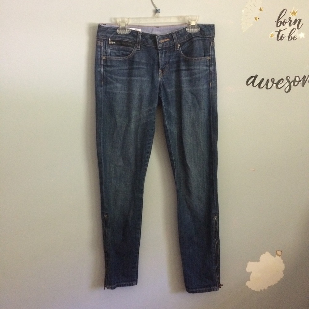 Y2K 2000's Low Rise Jeans Size 25/0 Gap 1969 Always Skinny Zipper Ankle Festival